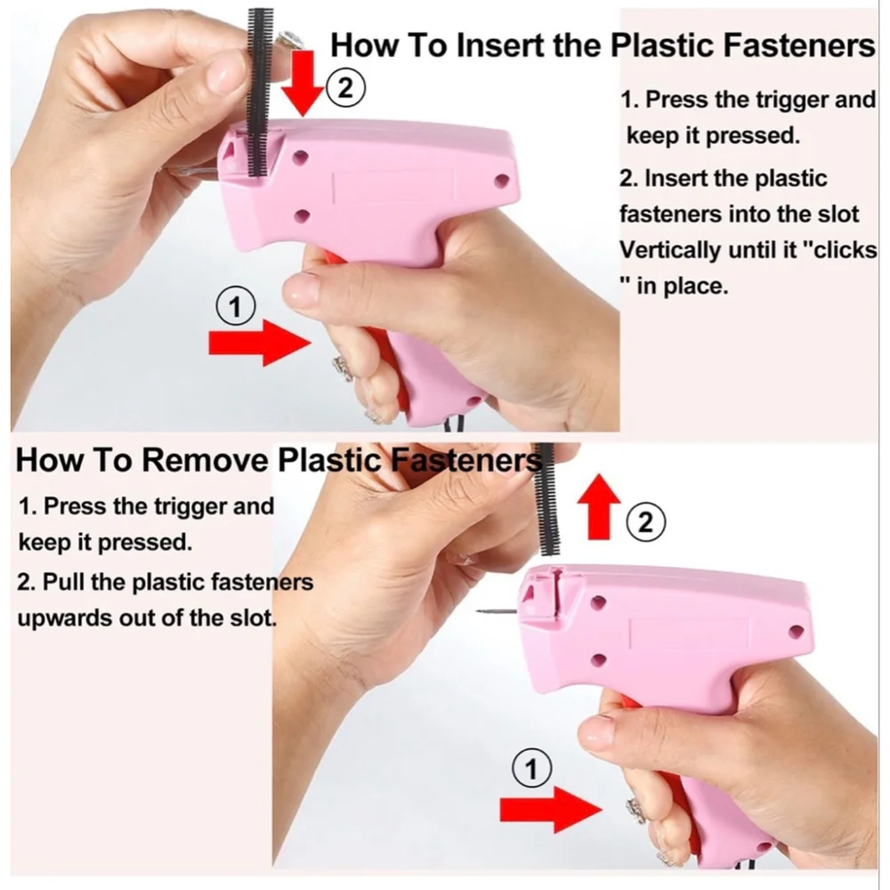 NEW Pink Red Arts & Crafts Tag Gun One Size
